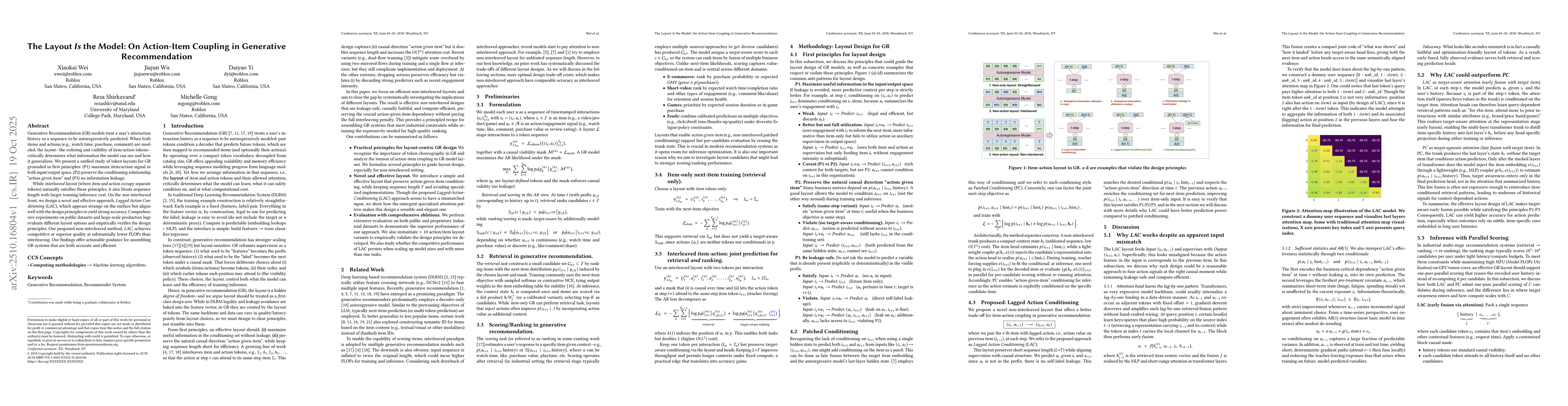 Thumbnail for The Layout Is the Model: On Action-Item Coupling in Generative
  Recommendation