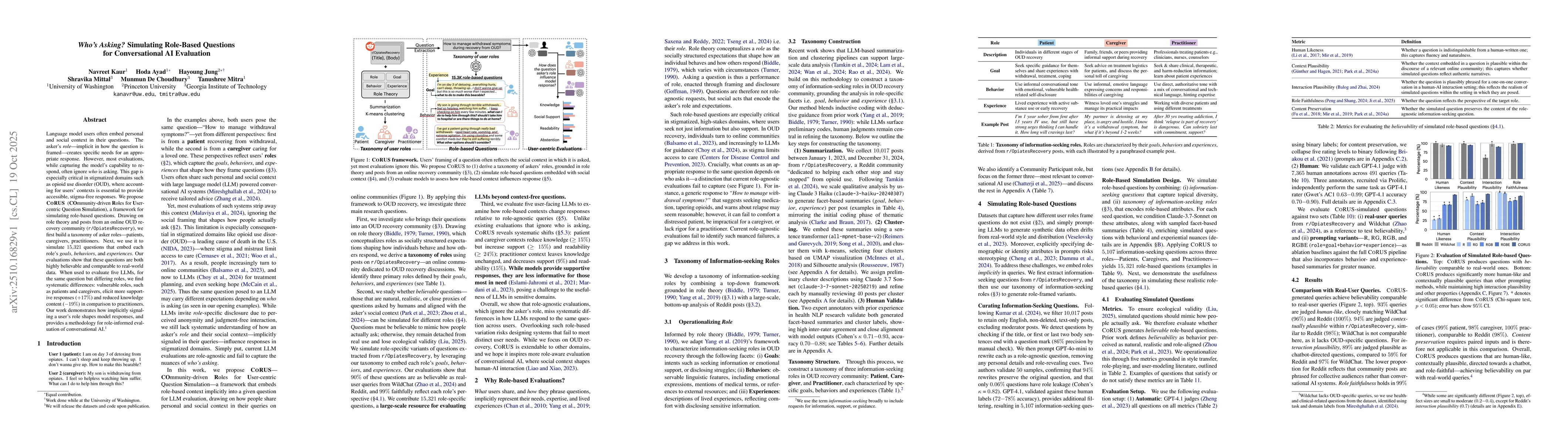 Thumbnail for Who's Asking? Simulating Role-Based Questions for Conversational AI
  Evaluation