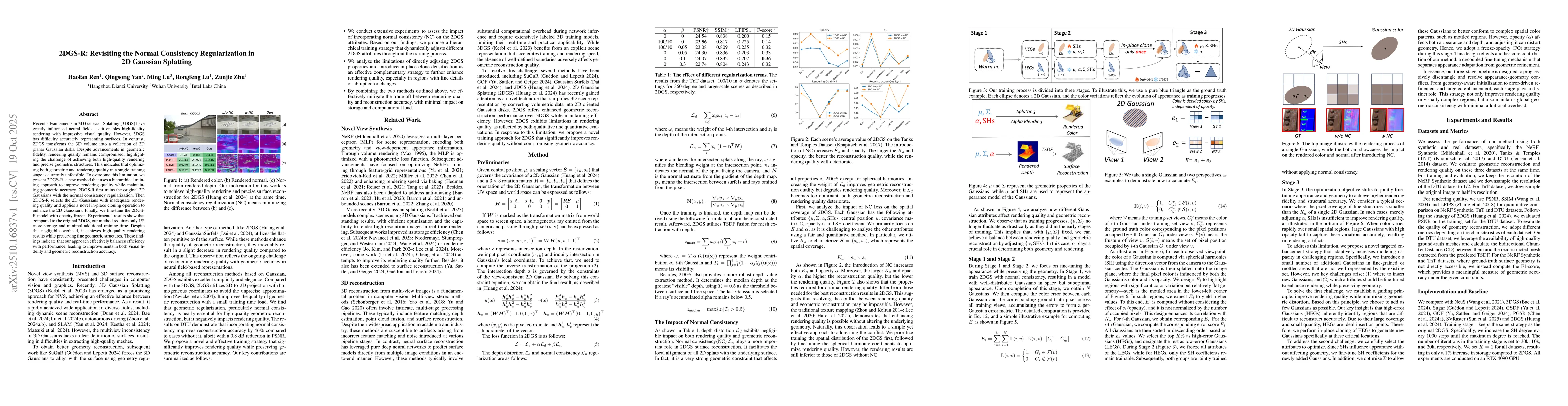 Thumbnail for 2DGS-R: Revisiting the Normal Consistency Regularization in 2D Gaussian
  Splatting