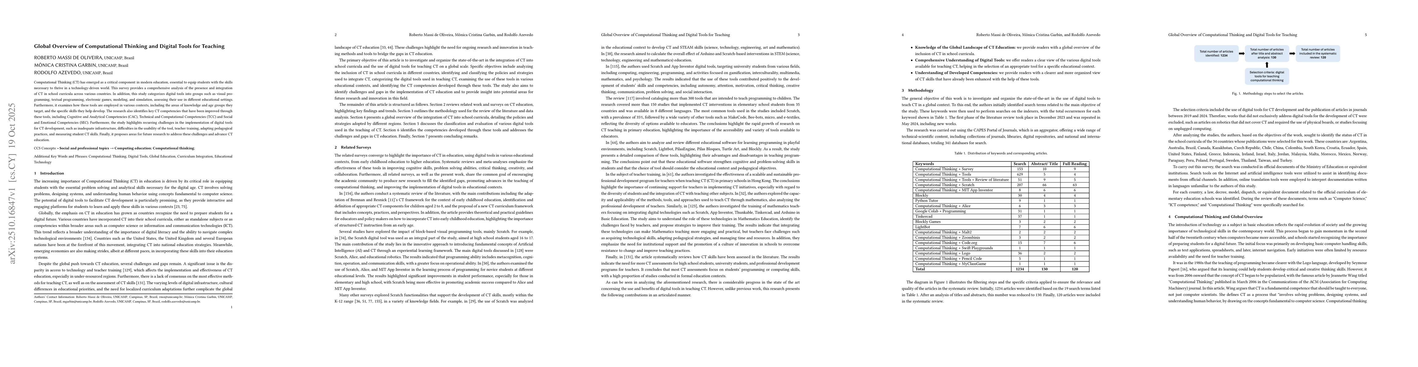 Thumbnail for Global Overview of Computational Thinking and Digital Tools for Teaching