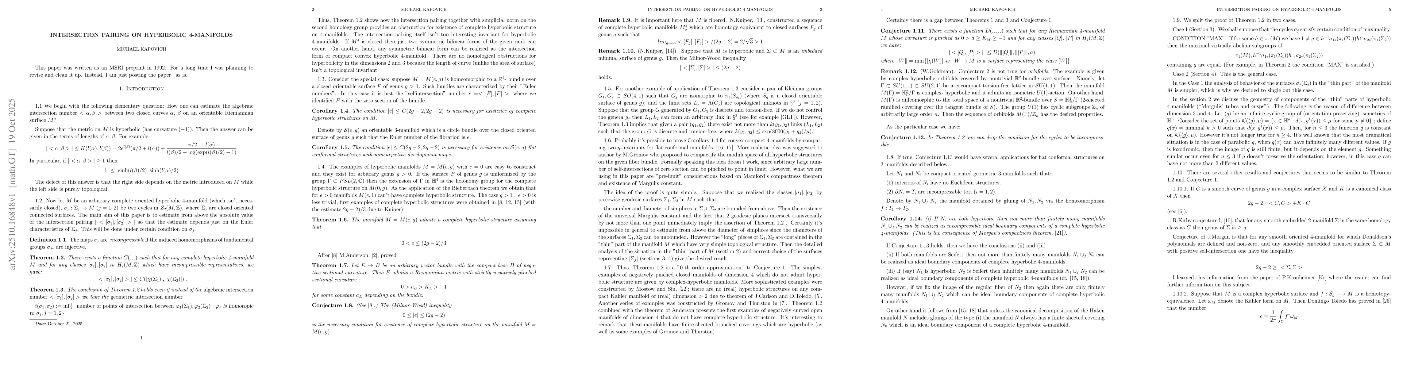 Thumbnail for Intersection pairing on hyperbolic 4-manifolds