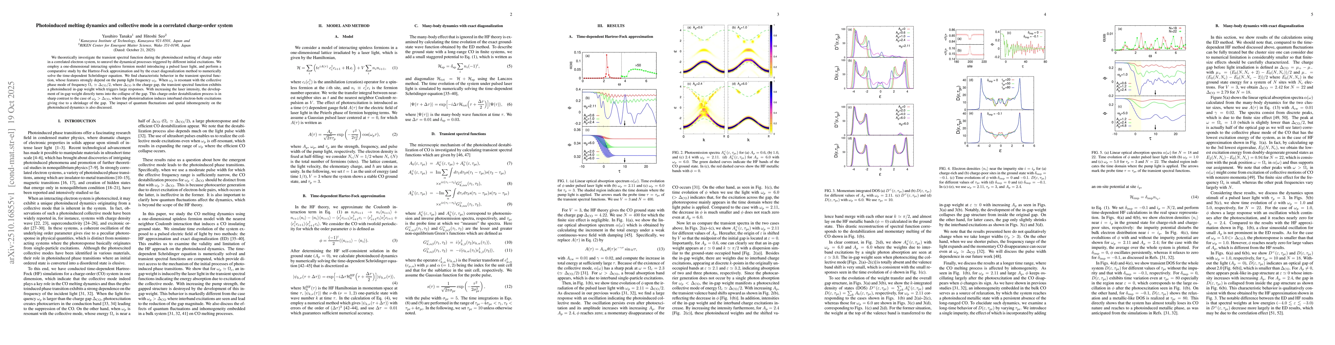 Thumbnail for Photoinduced melting dynamics and collective mode in a correlated
  charge-order system