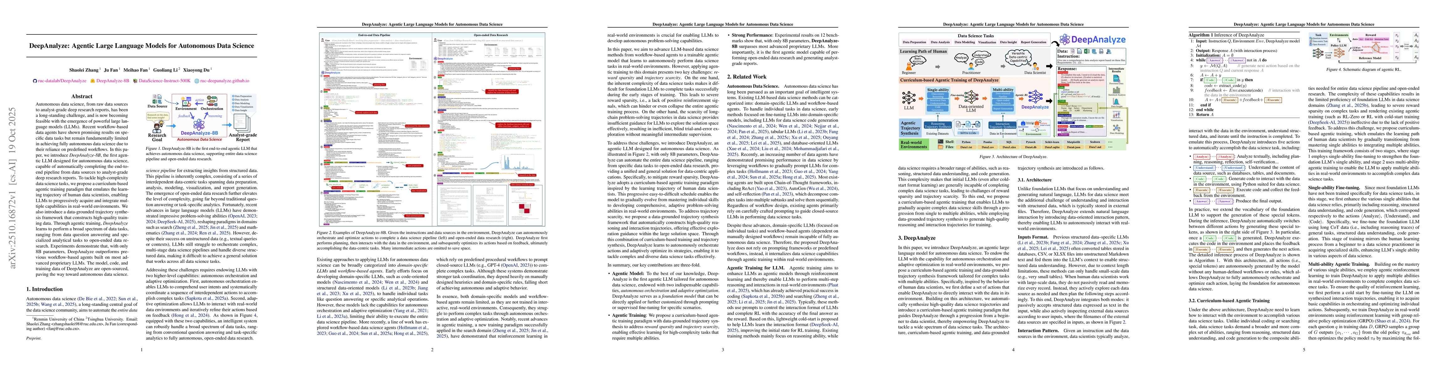 Thumbnail for DeepAnalyze: Agentic Large Language Models for Autonomous Data Science