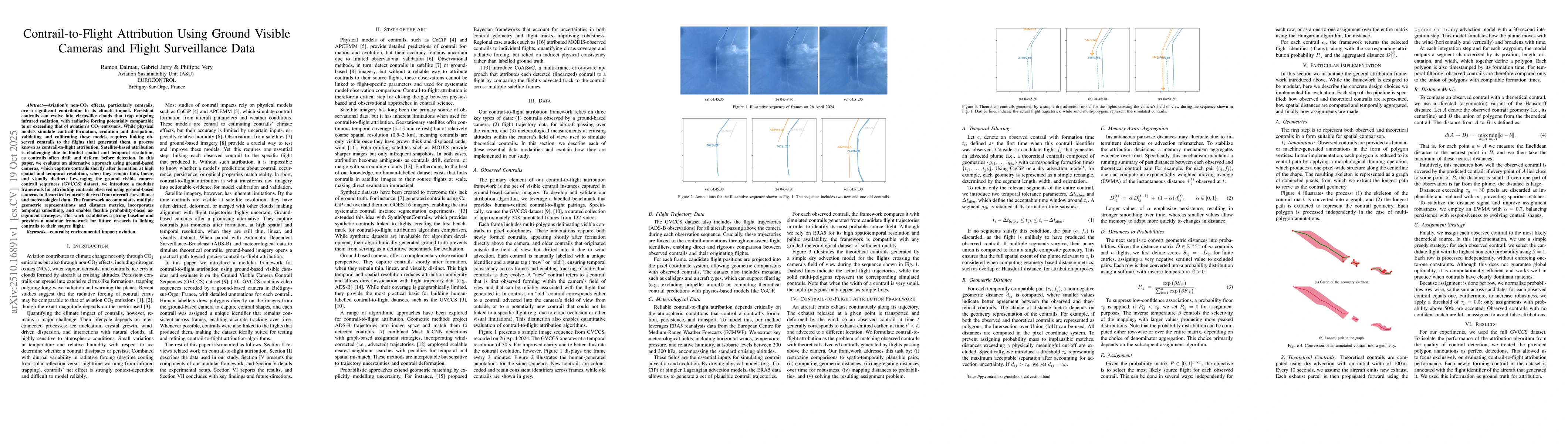 Thumbnail for Contrail-to-Flight Attribution Using Ground Visible Cameras and Flight
  Surveillance Data