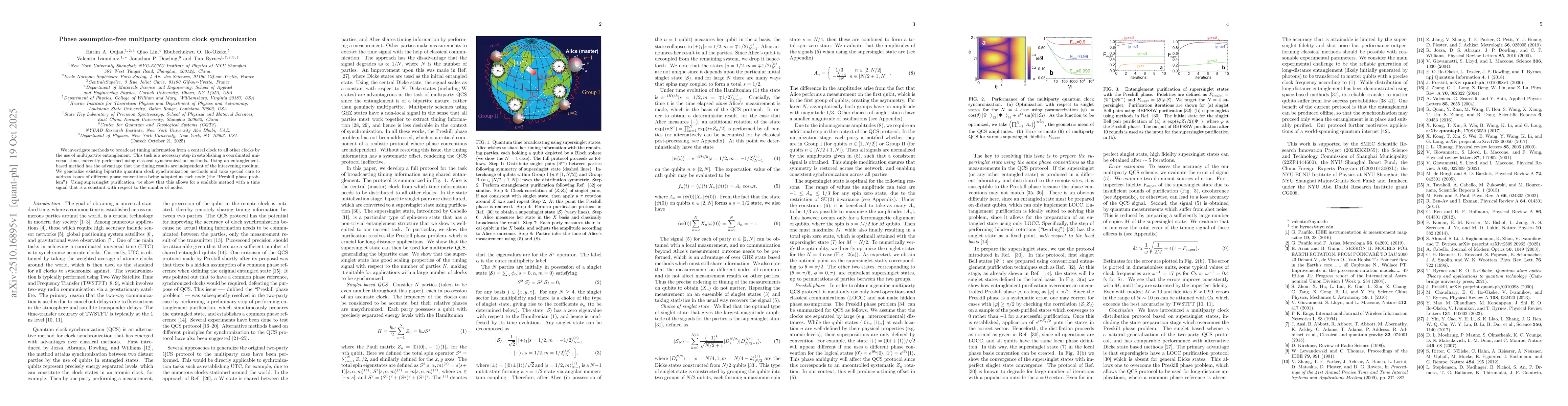 Thumbnail for Phase assumption-free multiparty quantum clock synchronization