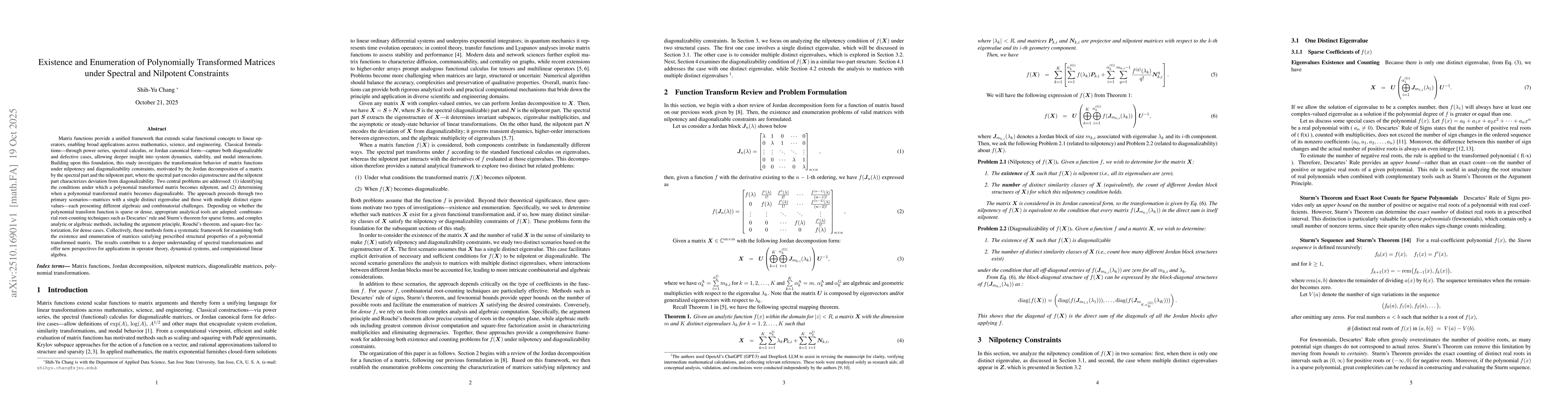 Thumbnail for Existence and Enumeration of Polynomially Transformed Matrices under
  Spectral and Nilpotent Constraints