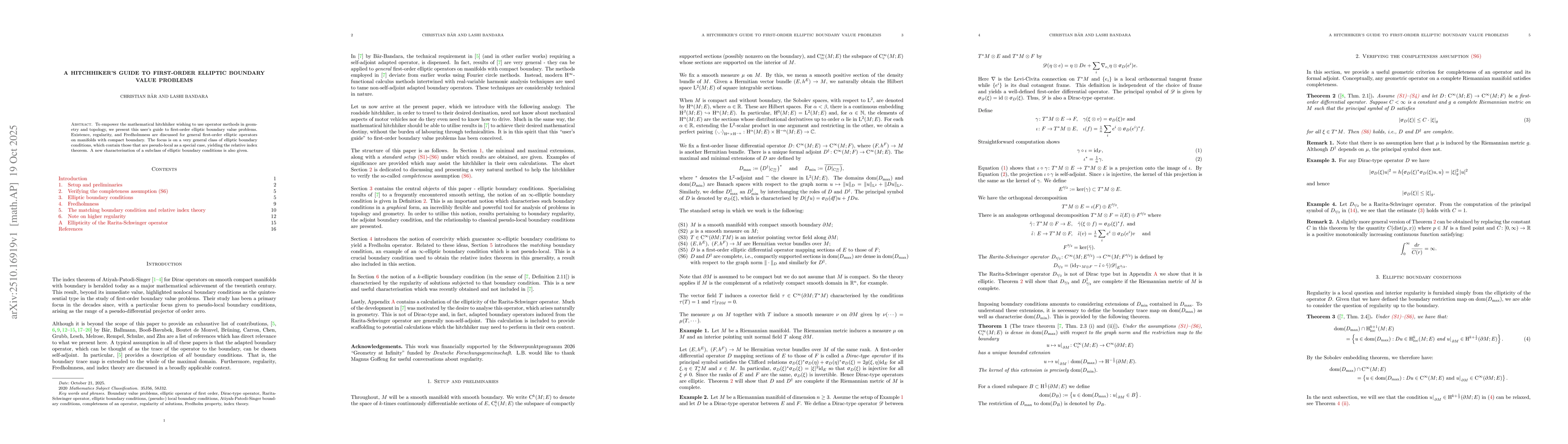 Thumbnail for A hitchhiker's guide to first-order elliptic boundary value problems