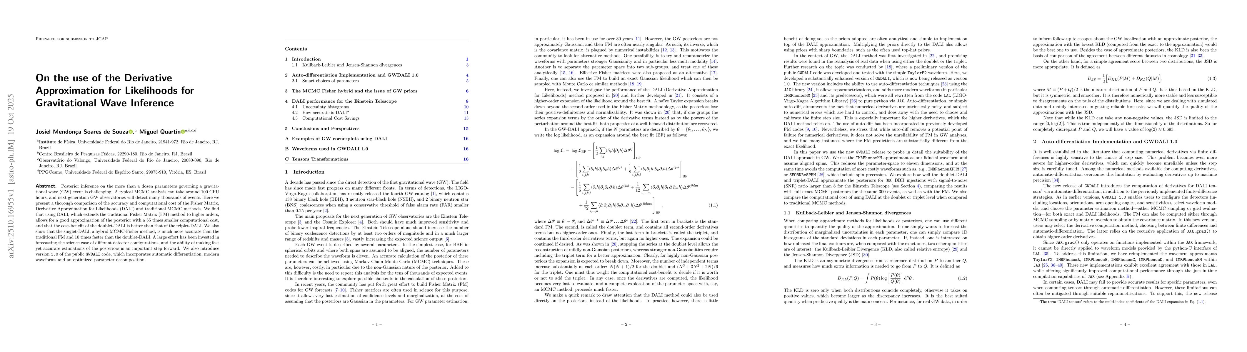 Thumbnail for On the use of the Derivative Approximation for Likelihoods for
  Gravitational Wave Inference