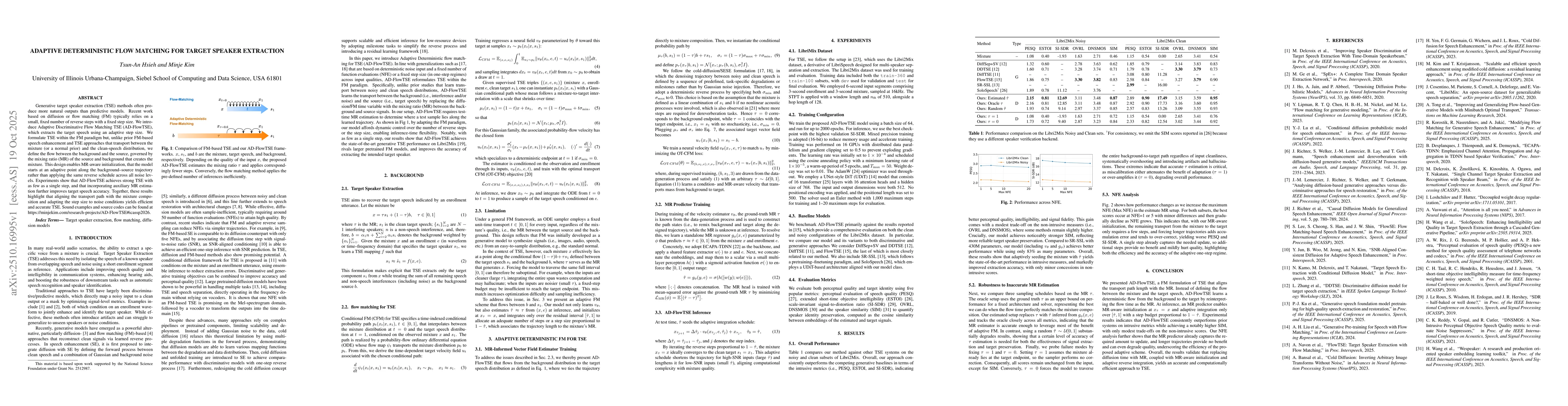 Thumbnail for Adaptive Deterministic Flow Matching for Target Speaker Extraction