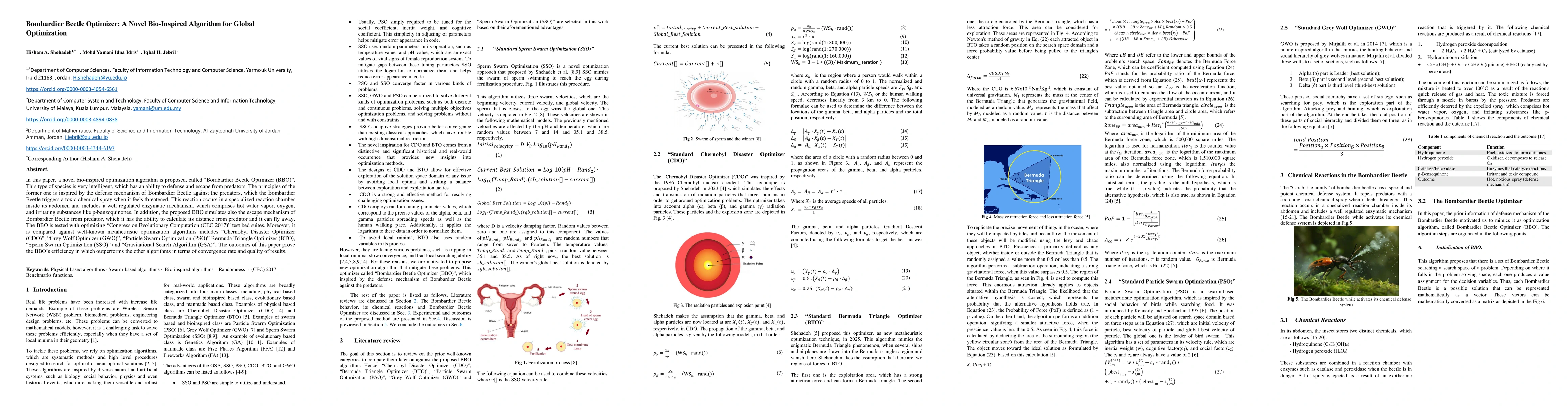 Thumbnail for Bombardier Beetle Optimizer: A Novel Bio-Inspired Algorithm for Global
  Optimization