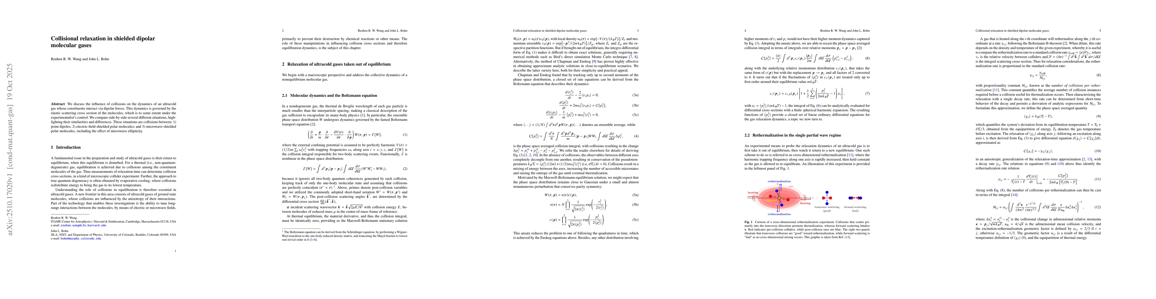 Thumbnail for Collisional relaxation in shielded dipolar molecular gases