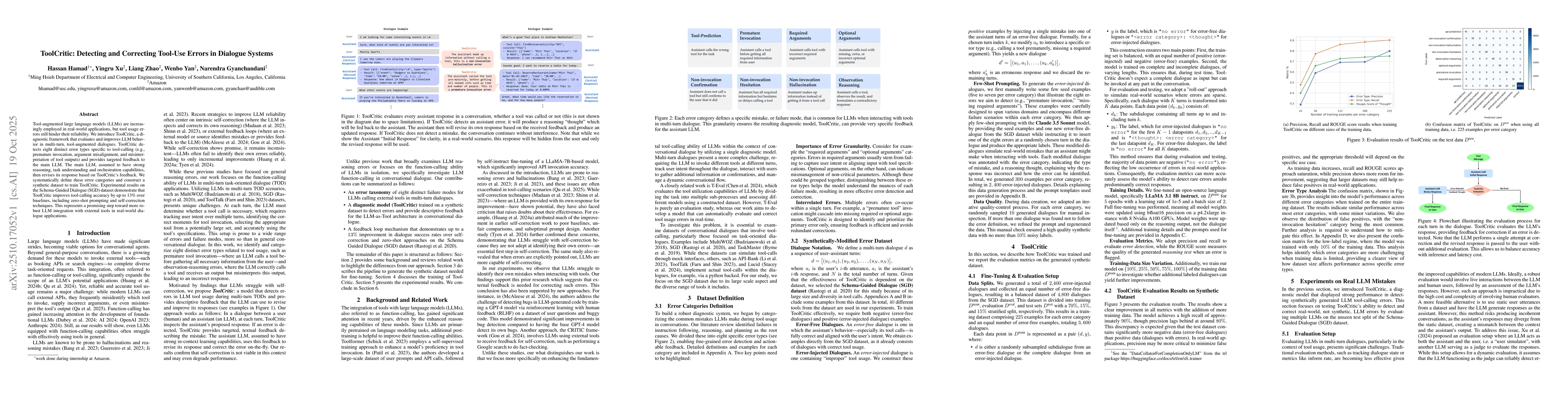 Thumbnail for ToolCritic: Detecting and Correcting Tool-Use Errors in Dialogue Systems