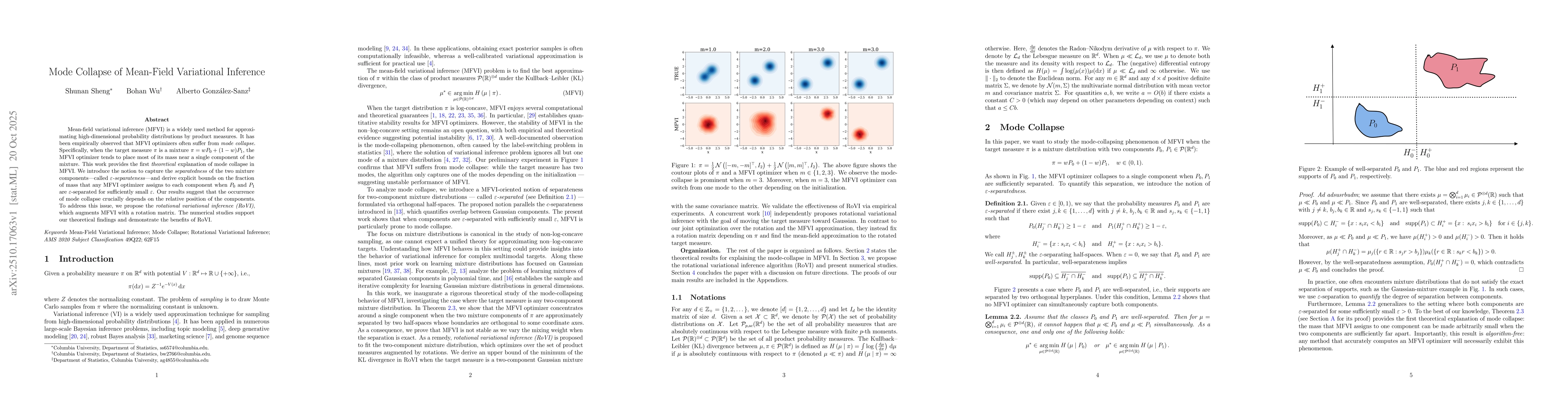 Thumbnail for Mode Collapse of Mean-Field Variational Inference