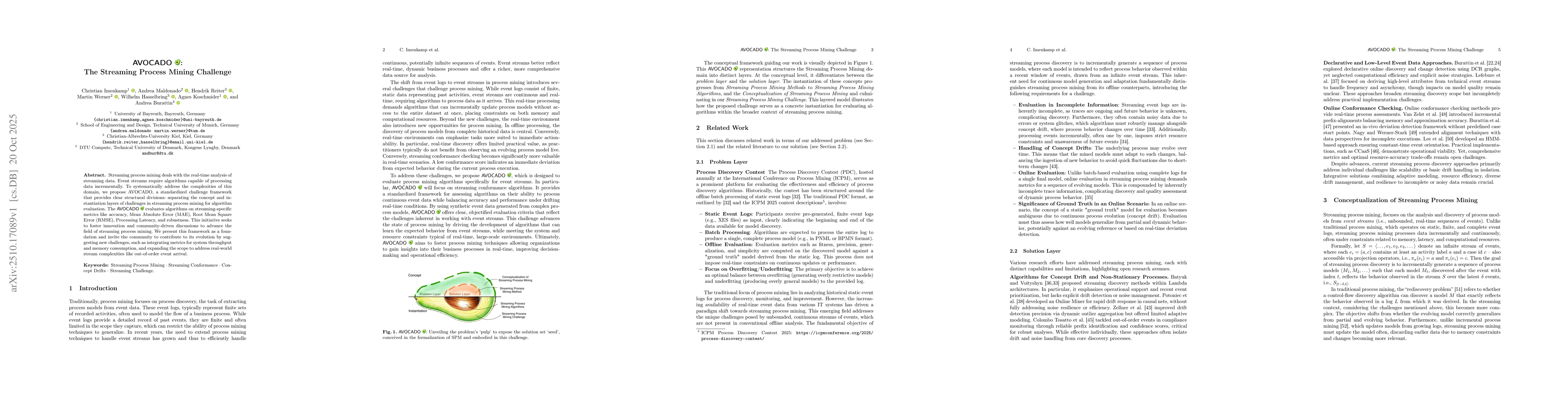 Thumbnail for AVOCADO: The Streaming Process Mining Challenge