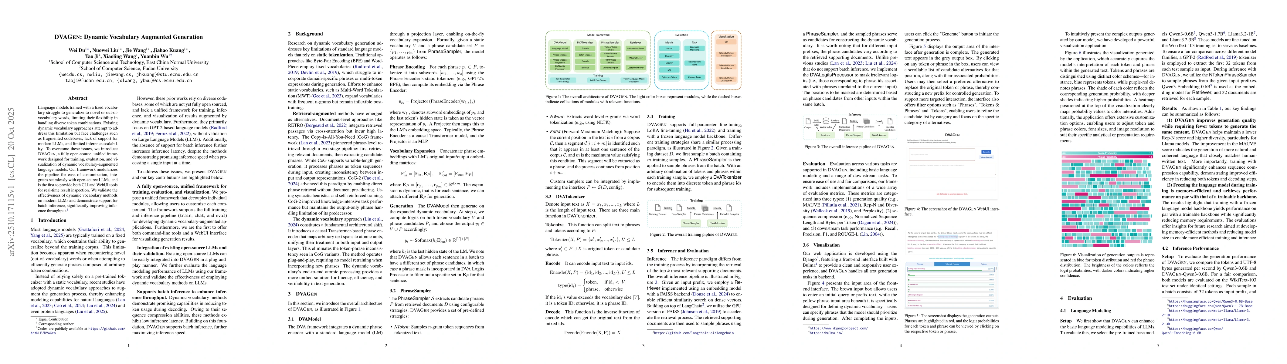 Thumbnail for DVAGen: Dynamic Vocabulary Augmented Generation