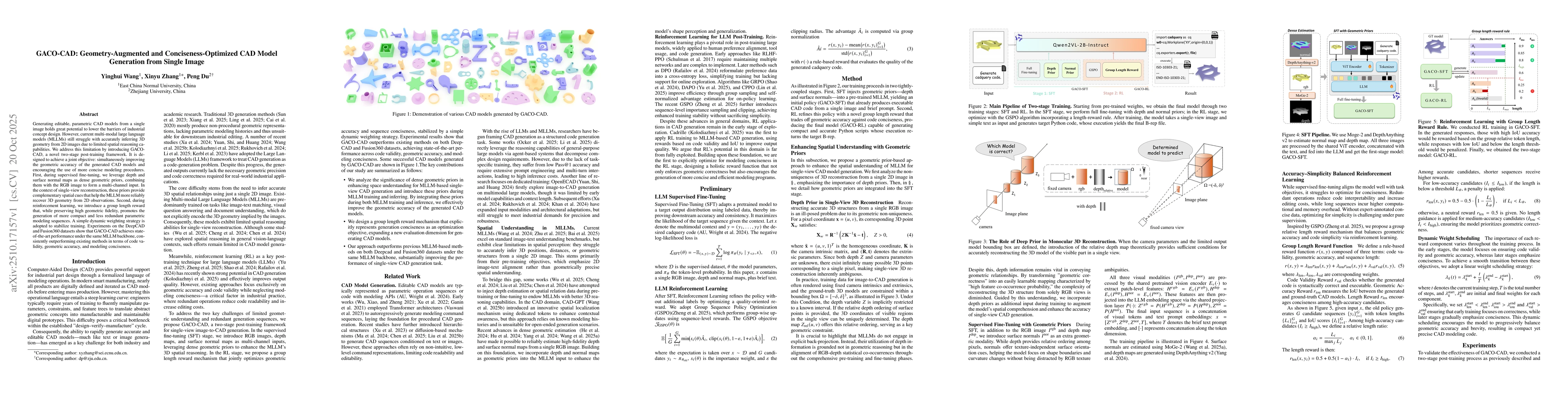 Thumbnail for GACO-CAD: Geometry-Augmented and Conciseness-Optimized CAD Model
  Generation from Single Image