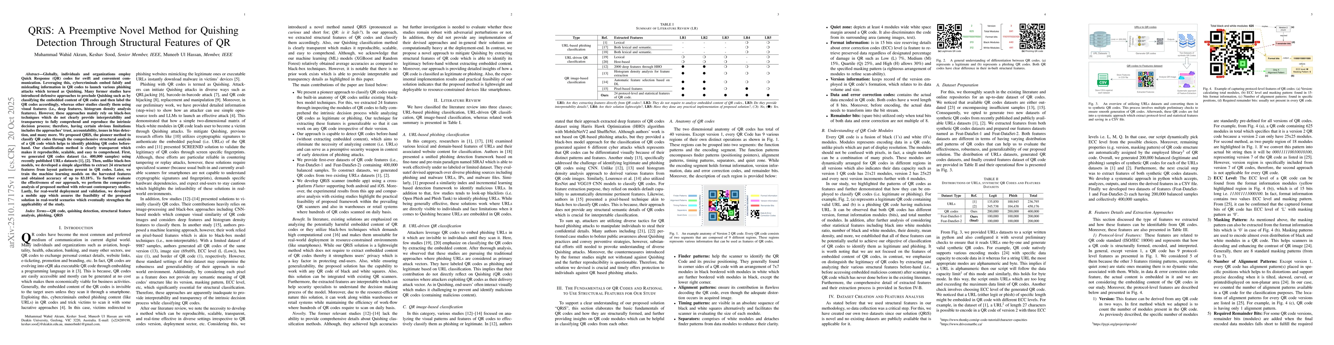 Thumbnail for QRïS: A Preemptive Novel Method for Quishing Detection Through
  Structural Features of QR