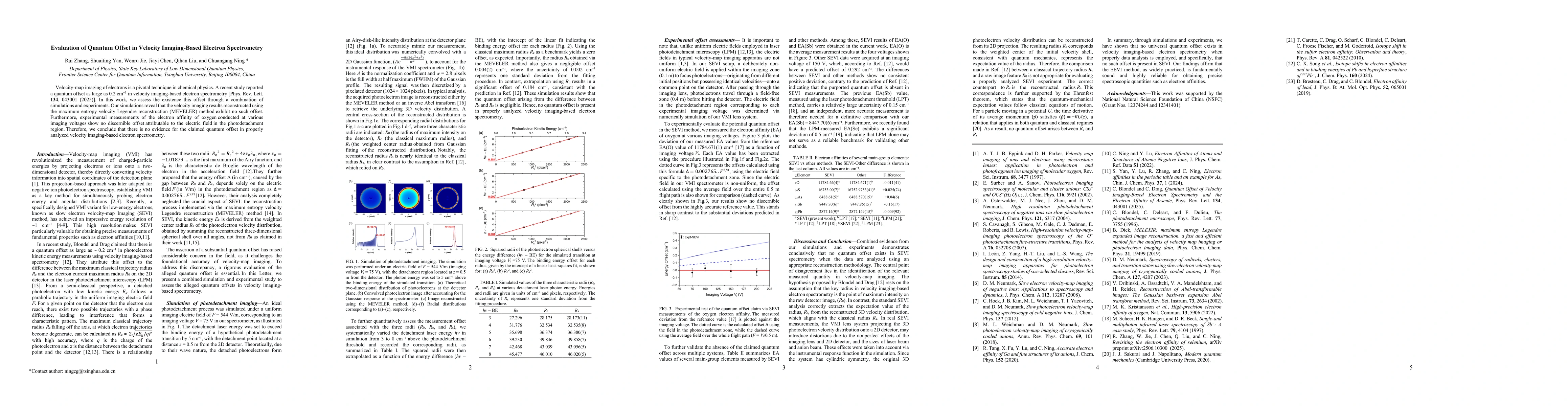 Thumbnail for Evaluation of Quantum Offset in Velocity Imaging-Based Electron
  Spectrometry