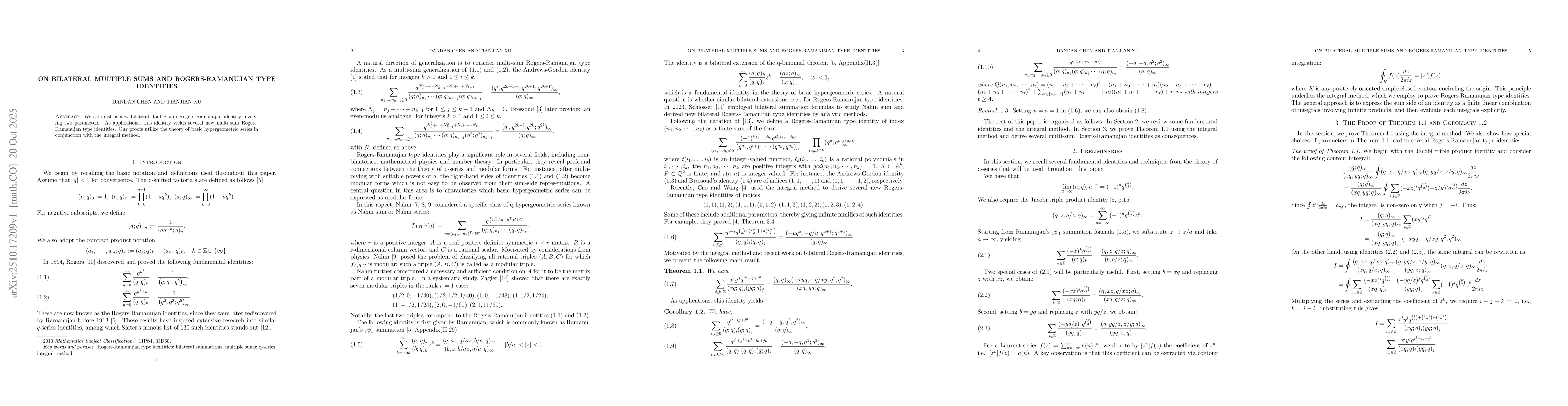 Thumbnail for On Bilateral Multiple Sums and Rogers-Ramanujan Type Identities