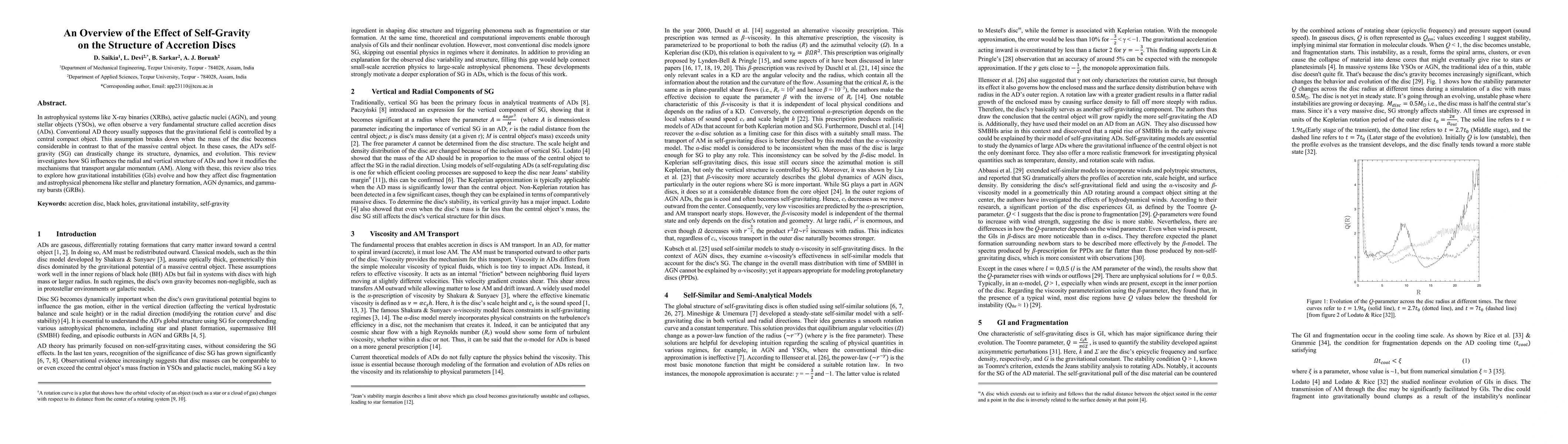 Thumbnail for An Overview of the Effect of Self-Gravity on the Structure of Accretion
  Discs