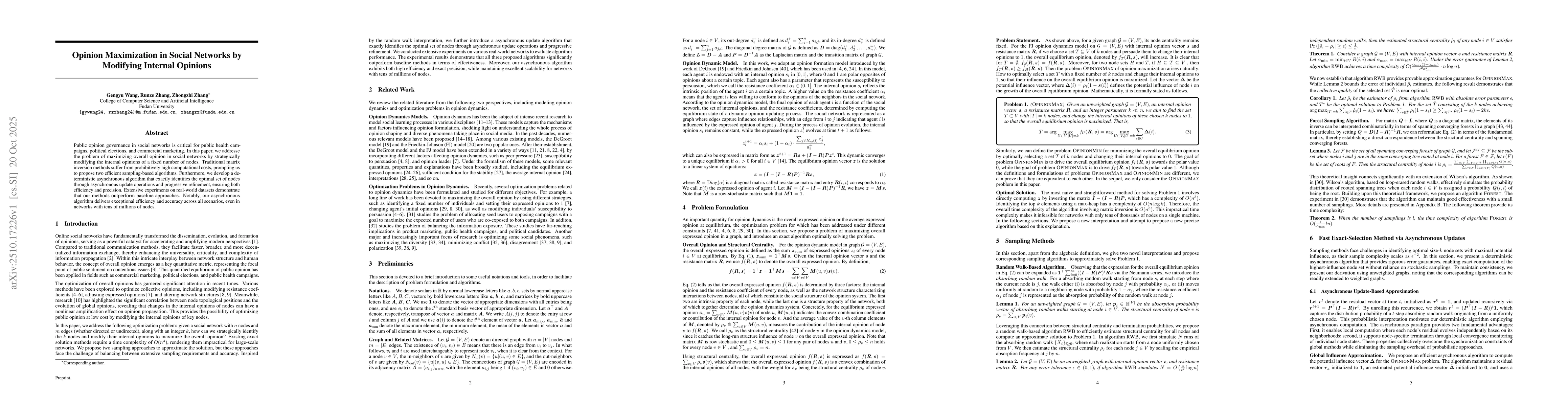 Thumbnail for Opinion Maximization in Social Networks by Modifying Internal Opinions