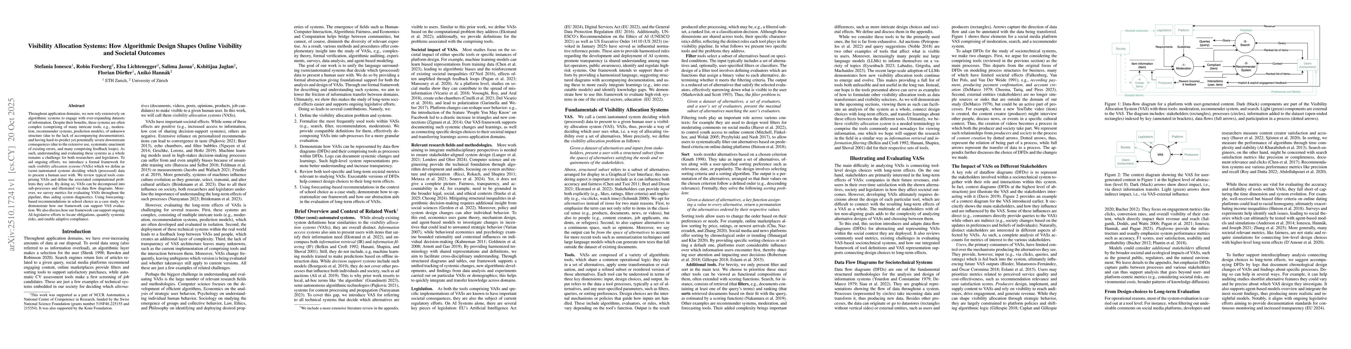 Thumbnail for Visibility Allocation Systems: How Algorithmic Design Shapes Online
  Visibility and Societal Outcomes