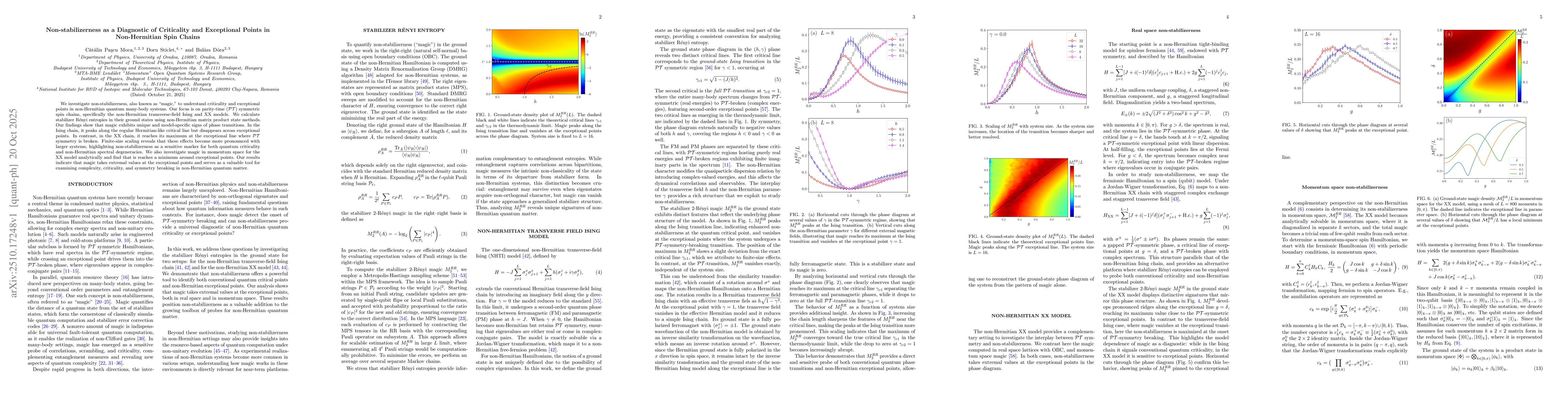 Thumbnail for Non-stabilizerness as a Diagnostic of Criticality and Exceptional Points
  in Non-Hermitian Spin Chains