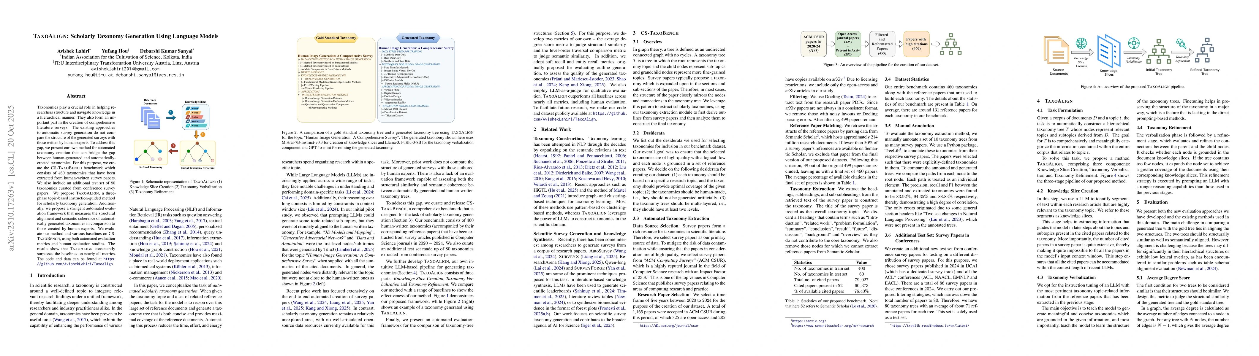Thumbnail for TaxoAlign: Scholarly Taxonomy Generation Using Language Models