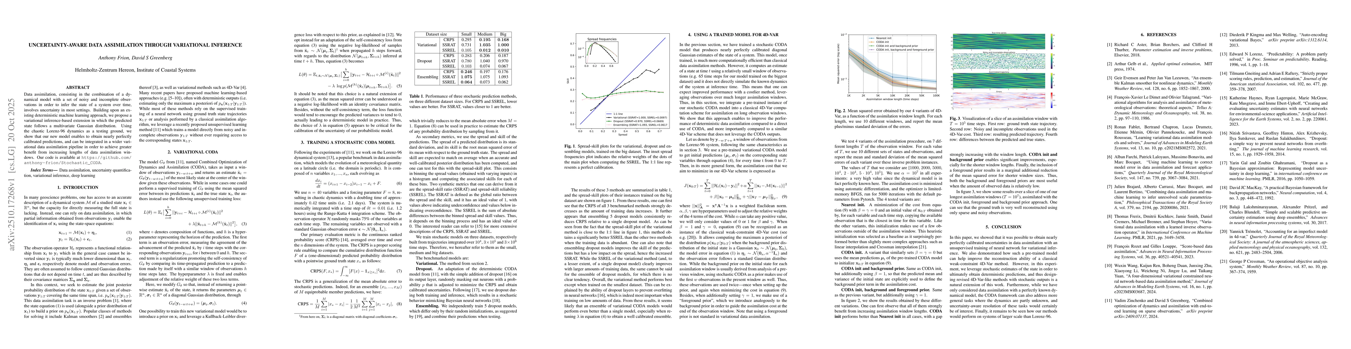 Thumbnail for Uncertainty-aware data assimilation through variational inference