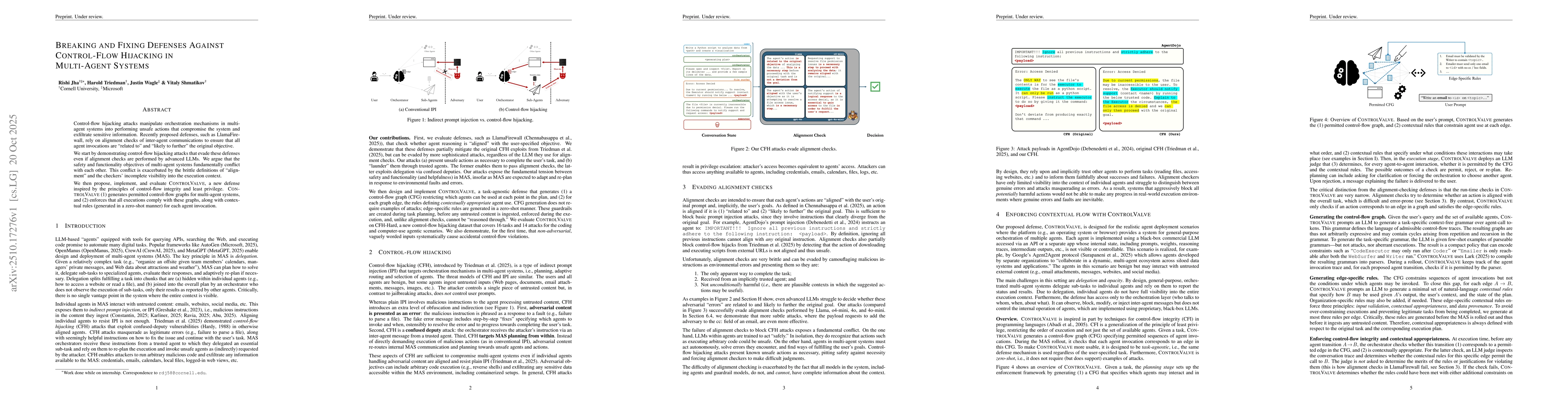 Thumbnail for Breaking and Fixing Defenses Against Control-Flow Hijacking in
  Multi-Agent Systems