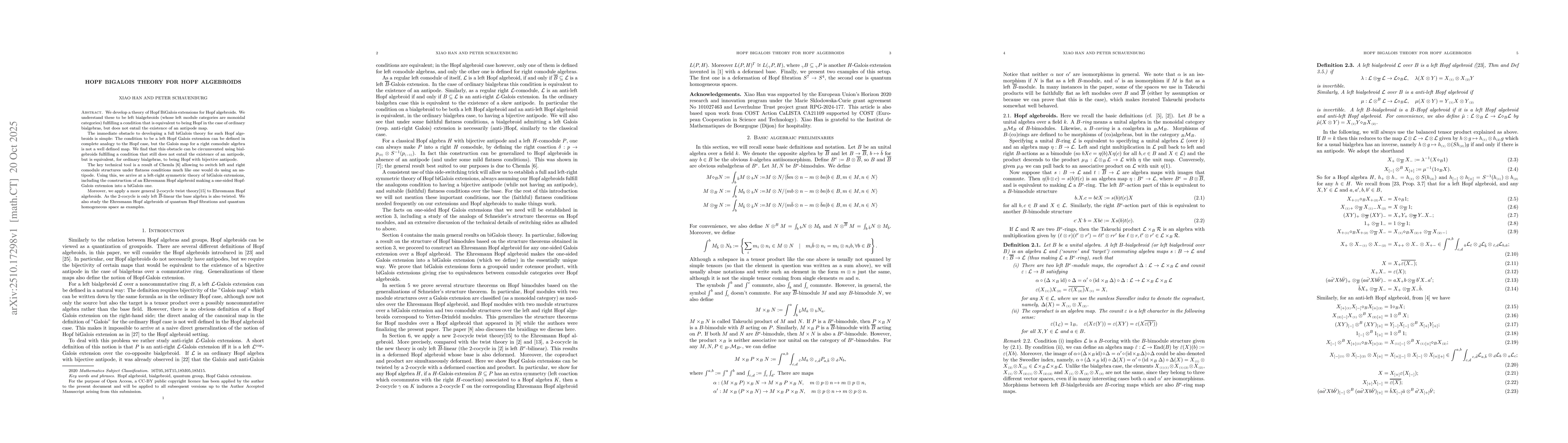 Thumbnail for Hopf BiGalois Theory for Hopf Algebroids