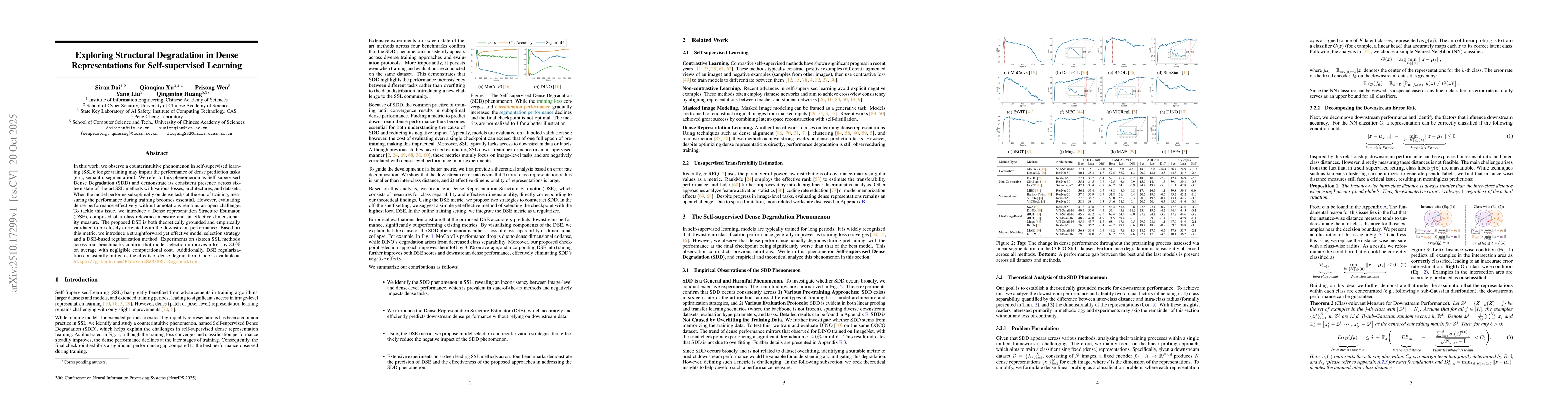 Thumbnail for Exploring Structural Degradation in Dense Representations for
  Self-supervised Learning