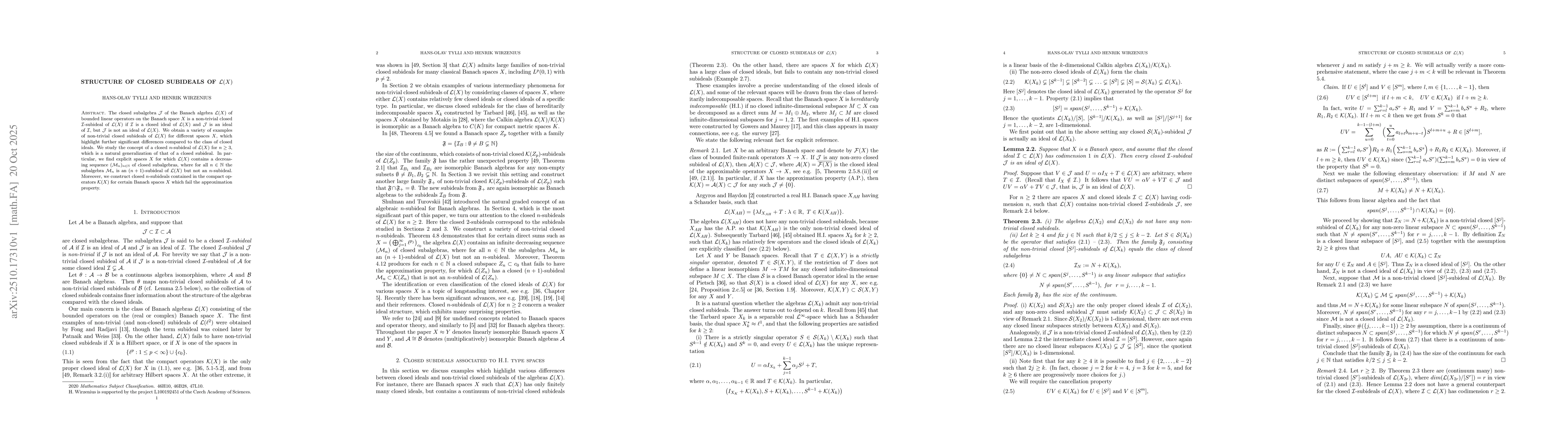 Thumbnail for Structure of closed subideals of $\mathcal L(X)$