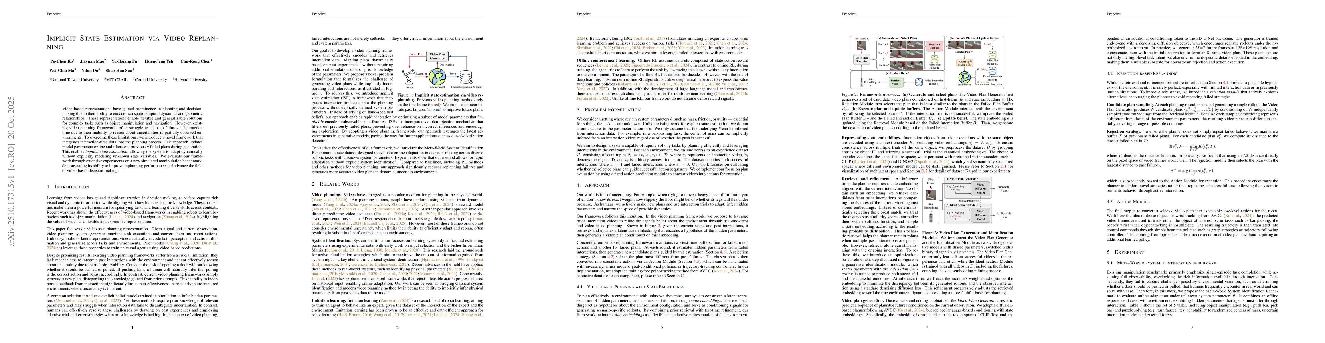 Thumbnail for Implicit State Estimation via Video Replanning