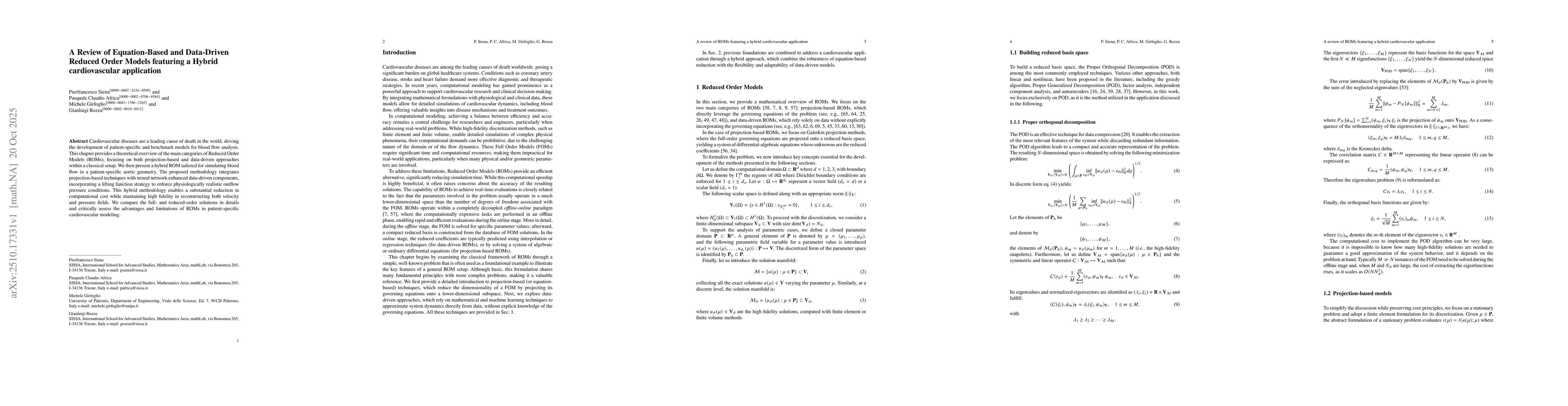 Thumbnail for A Review of Equation-Based and Data-Driven Reduced Order Models
  featuring a Hybrid cardiovascular application