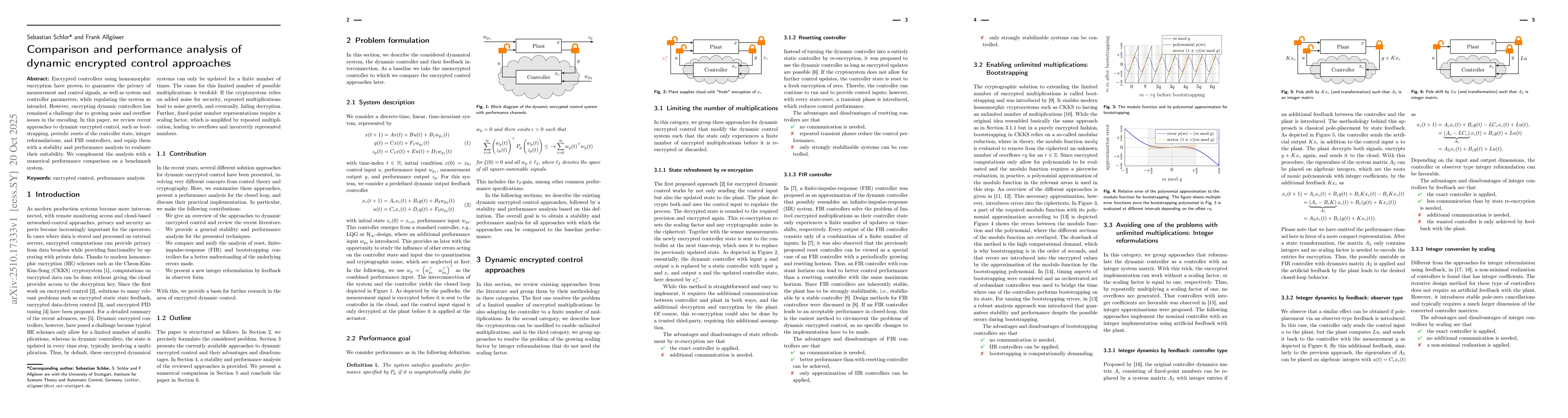 Thumbnail for Comparison and performance analysis of dynamic encrypted control
  approaches