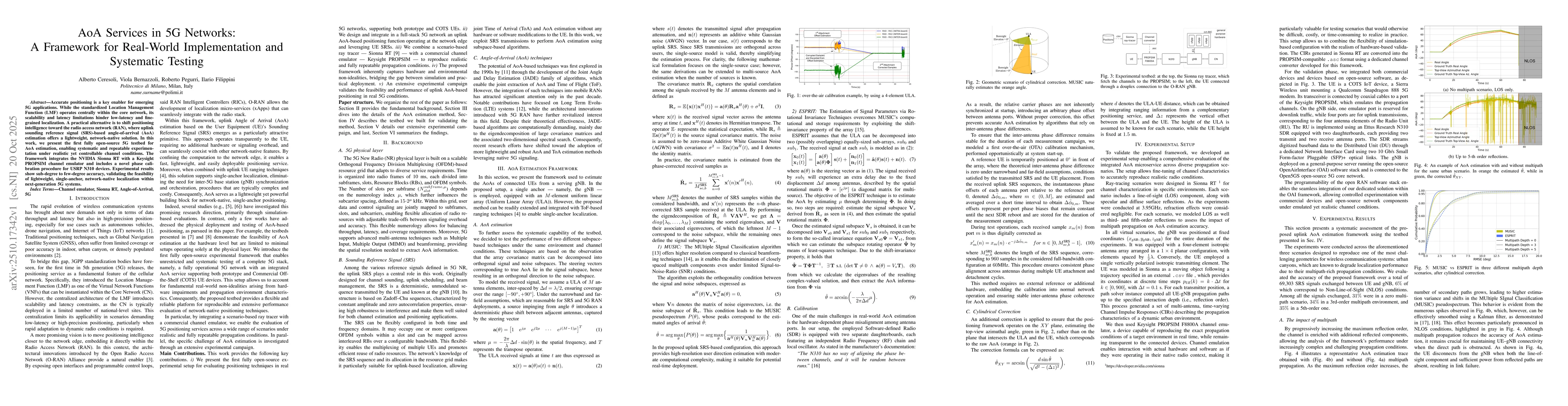 Thumbnail for AoA Services in 5G Networks: A Framework for Real-World Implementation
  and Systematic Testing