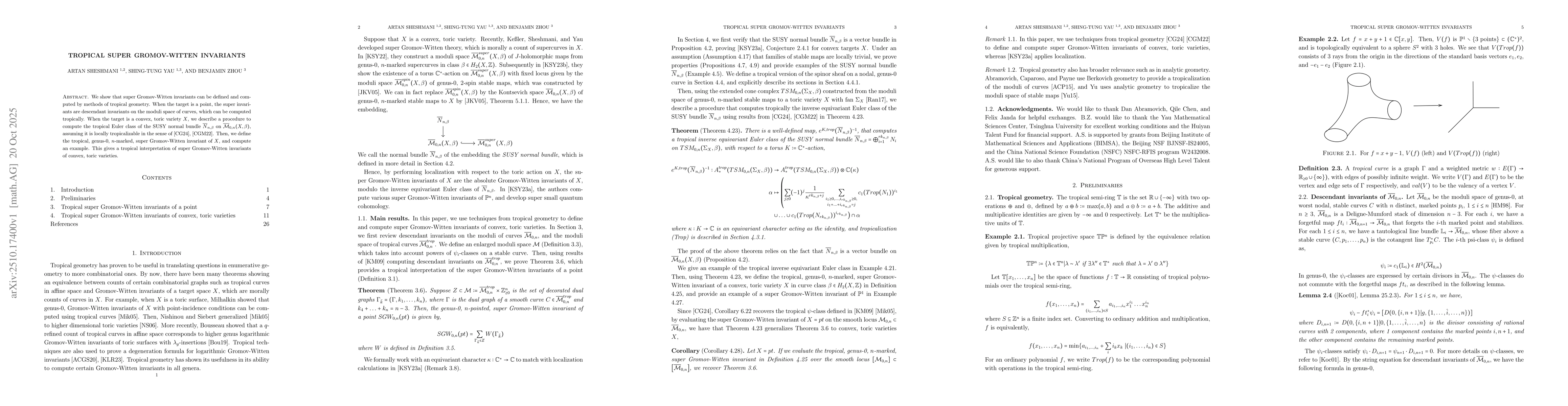 Thumbnail for Tropical super Gromov-Witten invariants