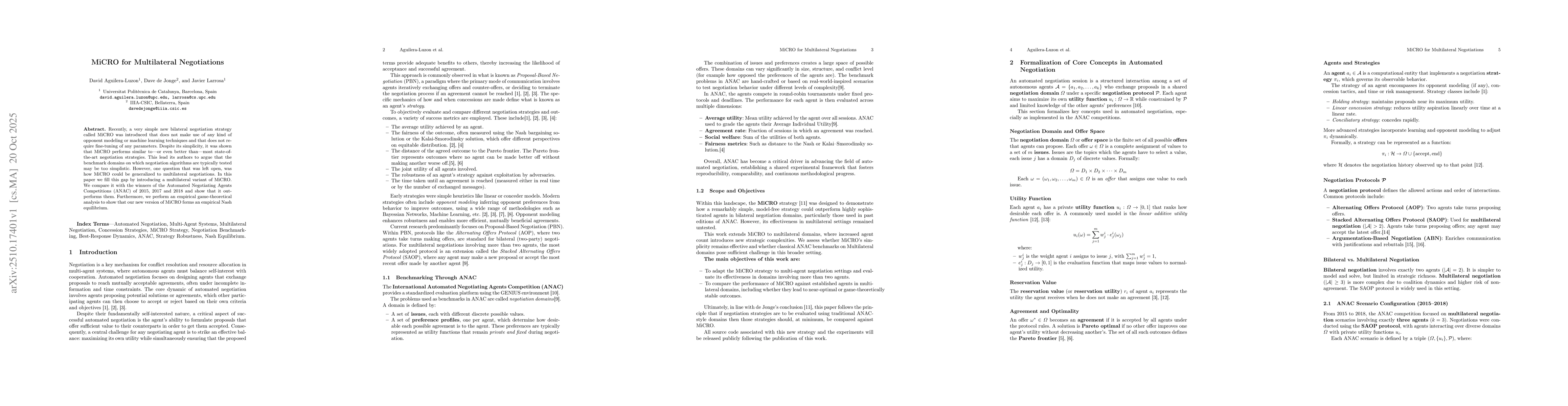 Thumbnail for MiCRO for Multilateral Negotiations