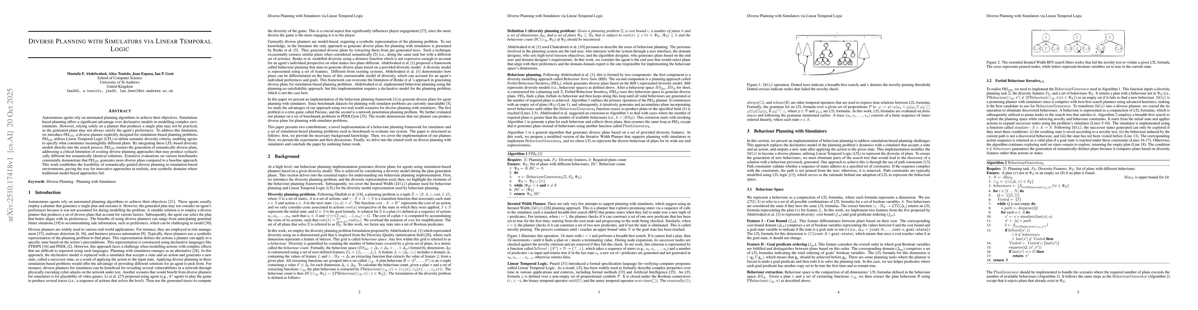 Thumbnail for Diverse Planning with Simulators via Linear Temporal Logic