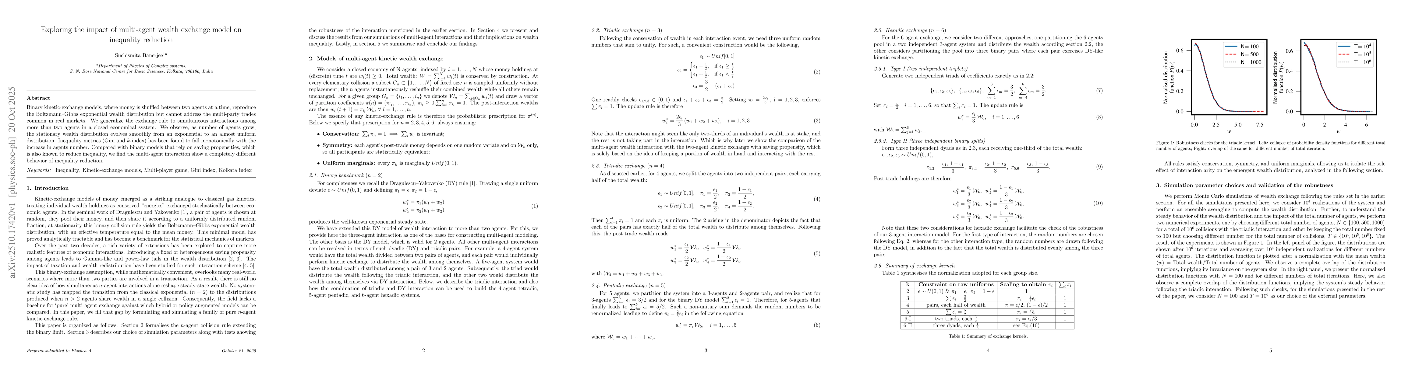 Thumbnail for Exploring the impact of multi-agent wealth exchange model on inequality
  reduction