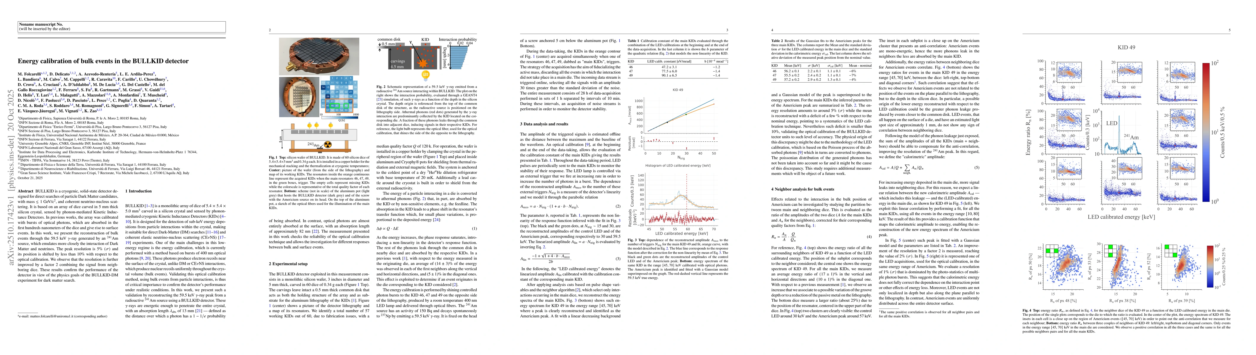 Thumbnail for Energy calibration of bulk events in the BULLKID detector
