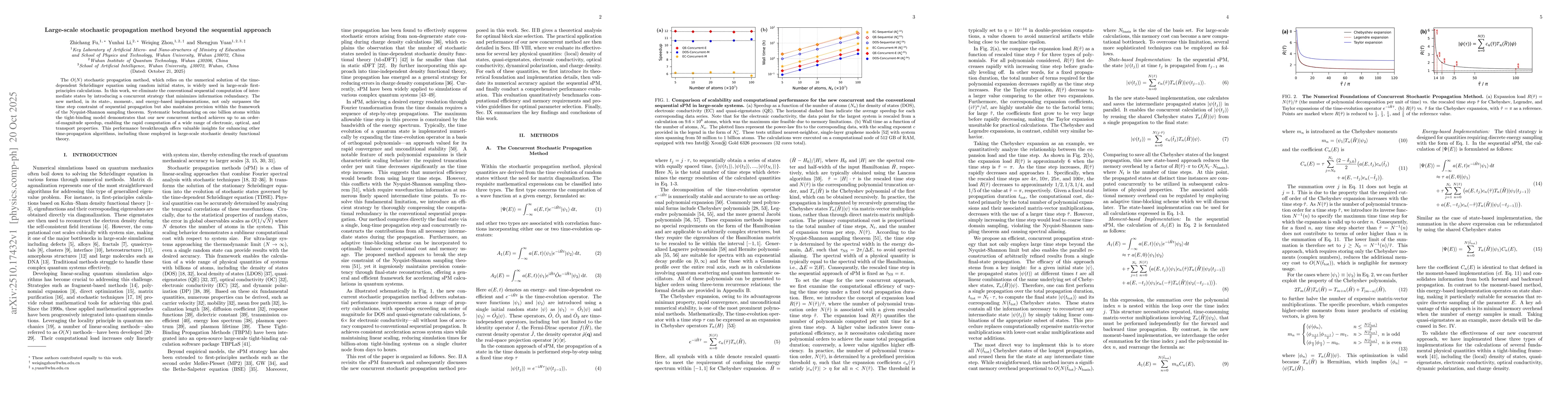 Thumbnail for Large-scale stochastic propagation method beyond the sequential approach