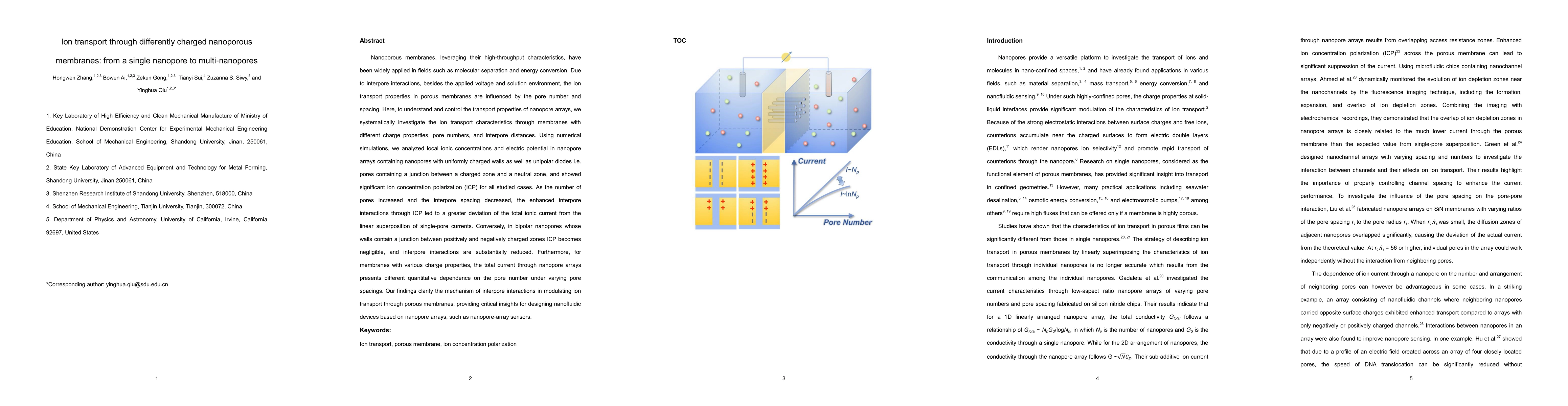 Thumbnail for Ion transport through differently charged nanoporous membranes: from a
  single nanopore to multi-nanopores