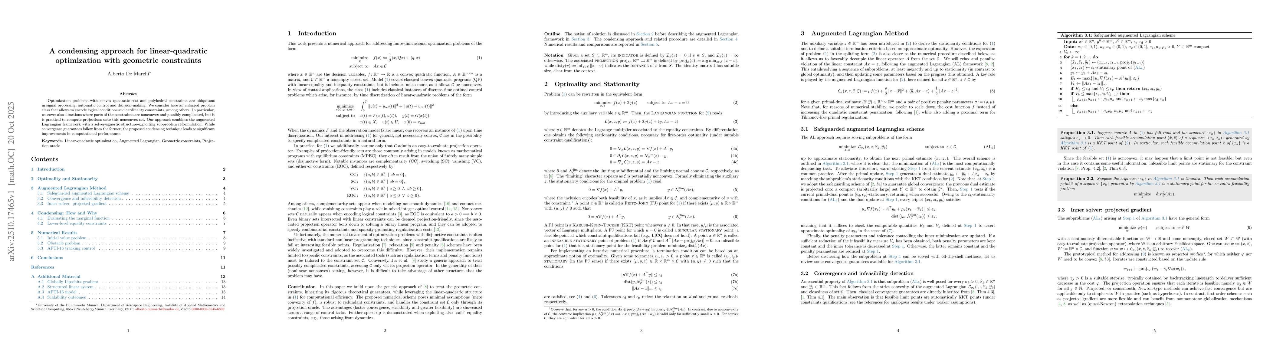Thumbnail for A condensing approach for linear-quadratic optimization with geometric
  constraints