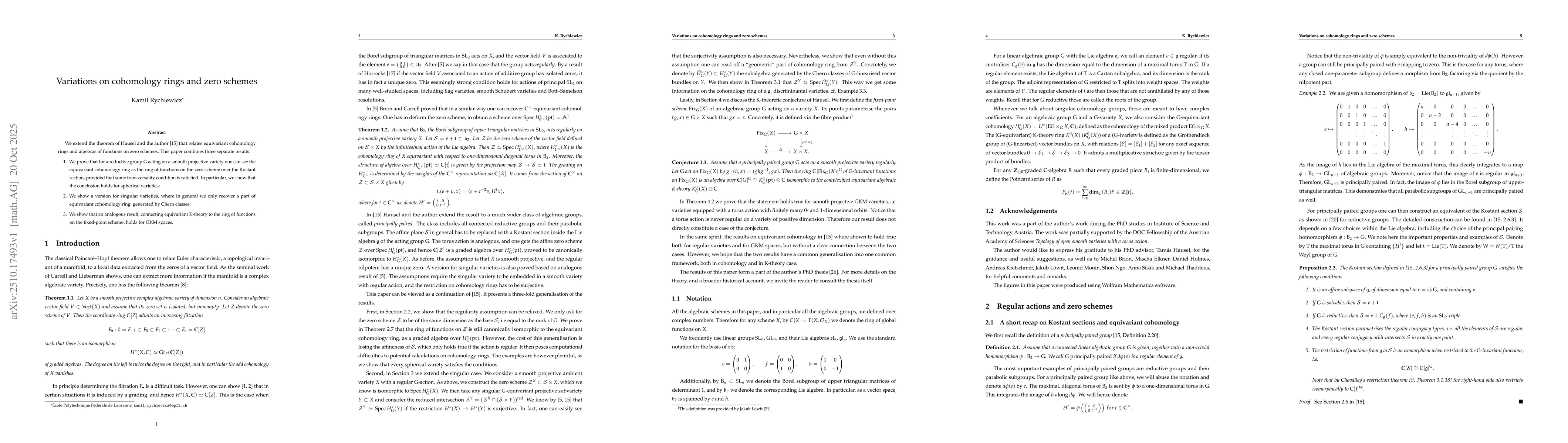 Thumbnail for Variations on cohomology rings and zero schemes