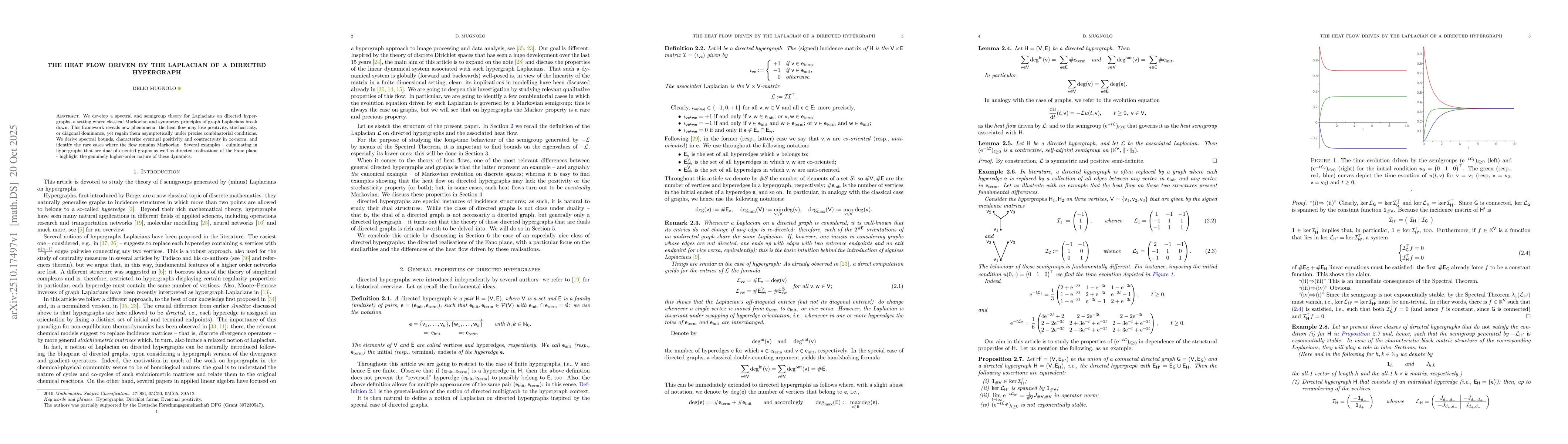 Thumbnail for The heat flow driven by the Laplacian of a directed hypergraph