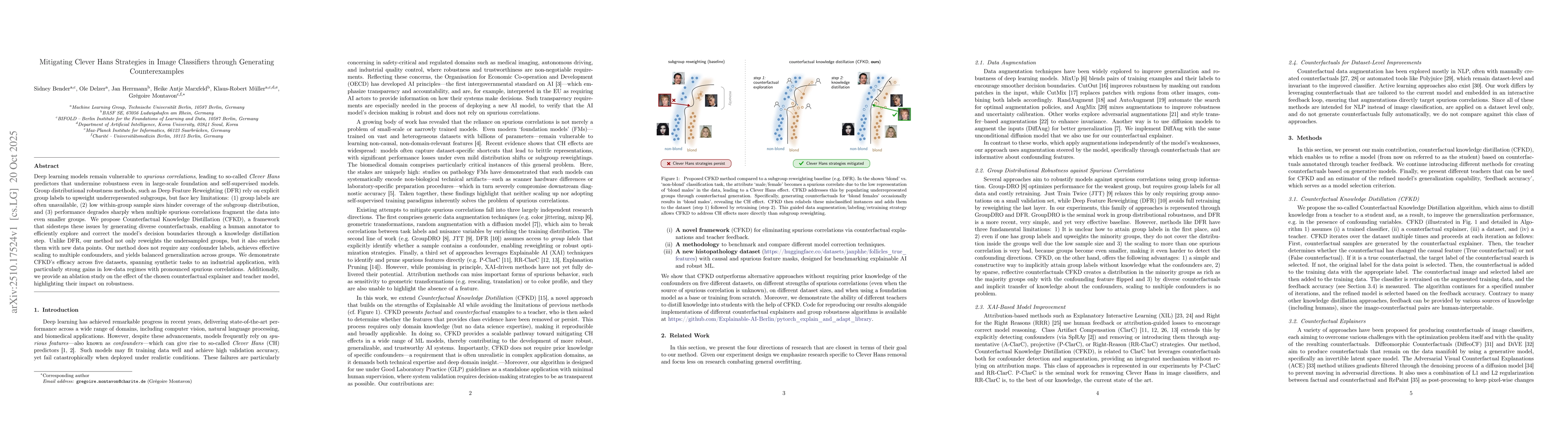 Thumbnail for Mitigating Clever Hans Strategies in Image Classifiers through
  Generating Counterexamples