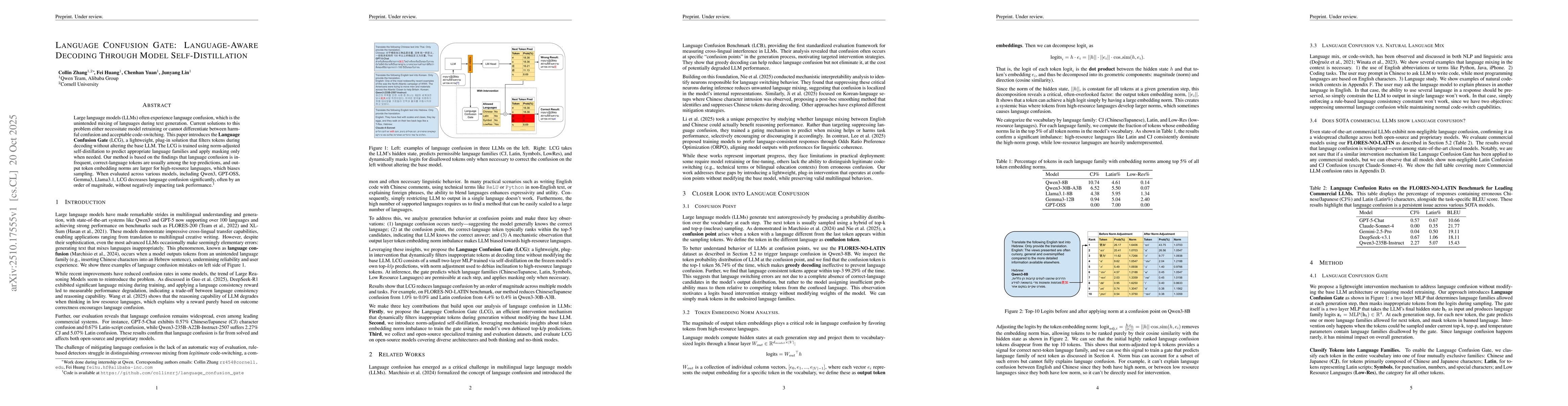 Thumbnail for Language Confusion Gate: Language-Aware Decoding Through Model
  Self-Distillation