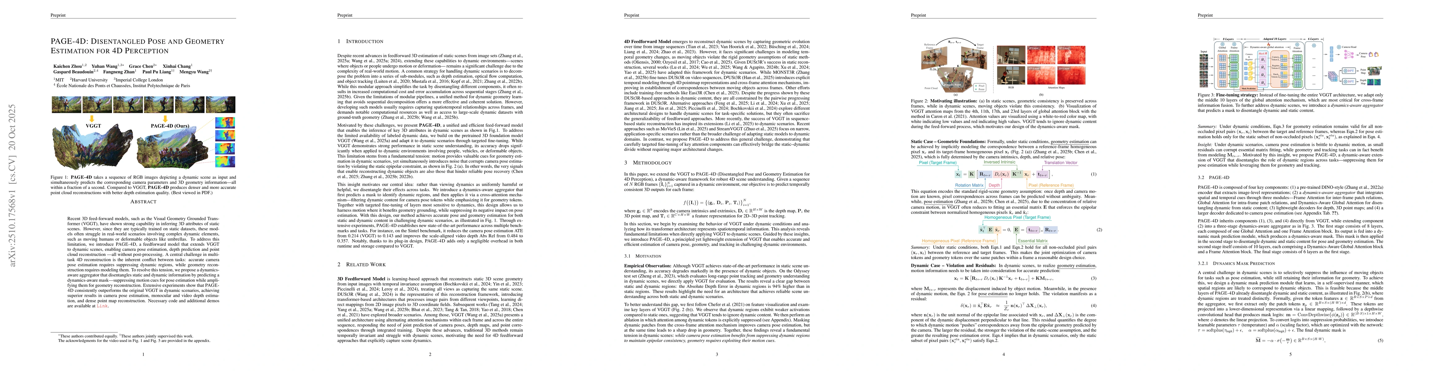 Thumbnail for PAGE-4D: Disentangled Pose and Geometry Estimation for 4D Perception